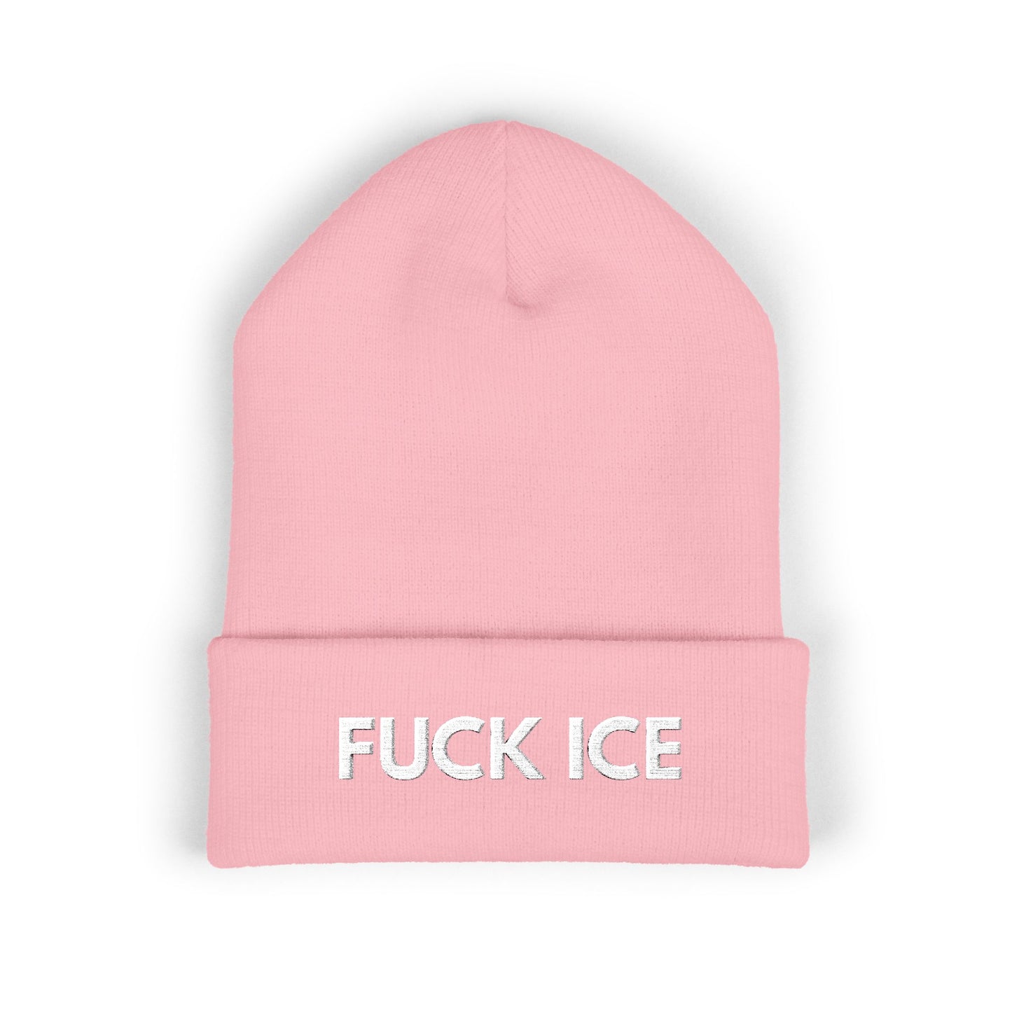 FUCK ICE - Embroidered Cuffed Beanie