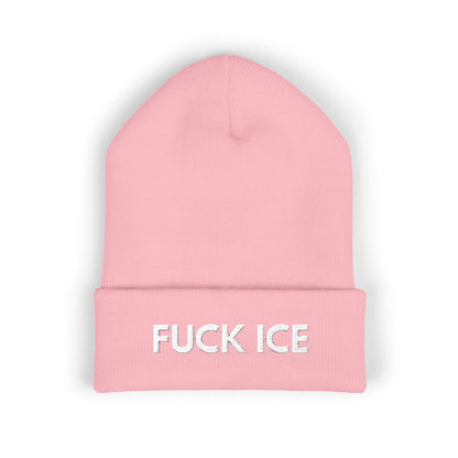 FUCK ICE - Embroidered Cuffed Beanie
