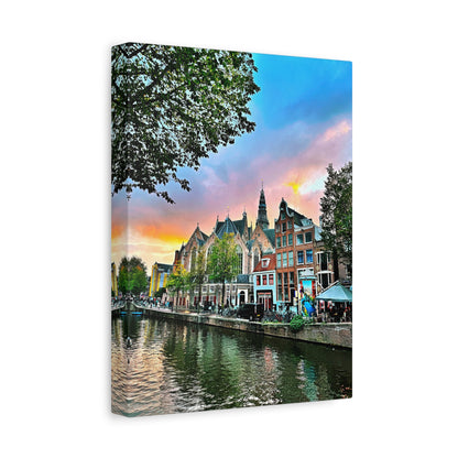 Amsterdam Sunset by Chasing Oz - Stretched Canvas Print