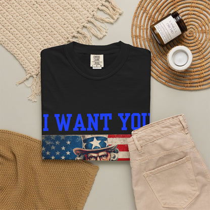 I Want You To Punch Nazis" Patriotic Unisex Tee