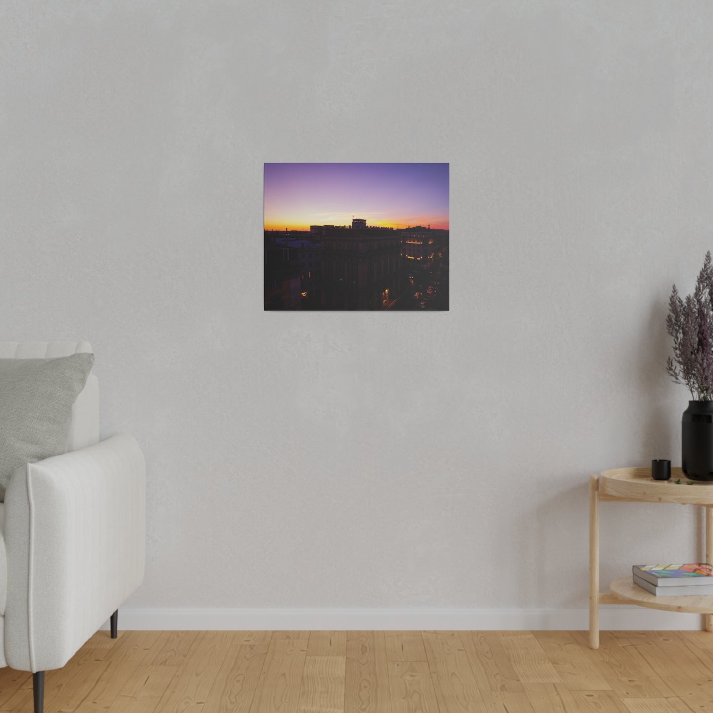 Chasing Oz Art Rome Sunset Matte Canvas Stretched - 0.75"