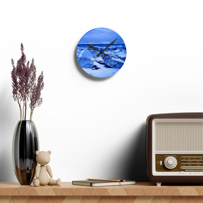 Chasing Oz Art Diamond Beach Iceland Acrylic Wall Clock