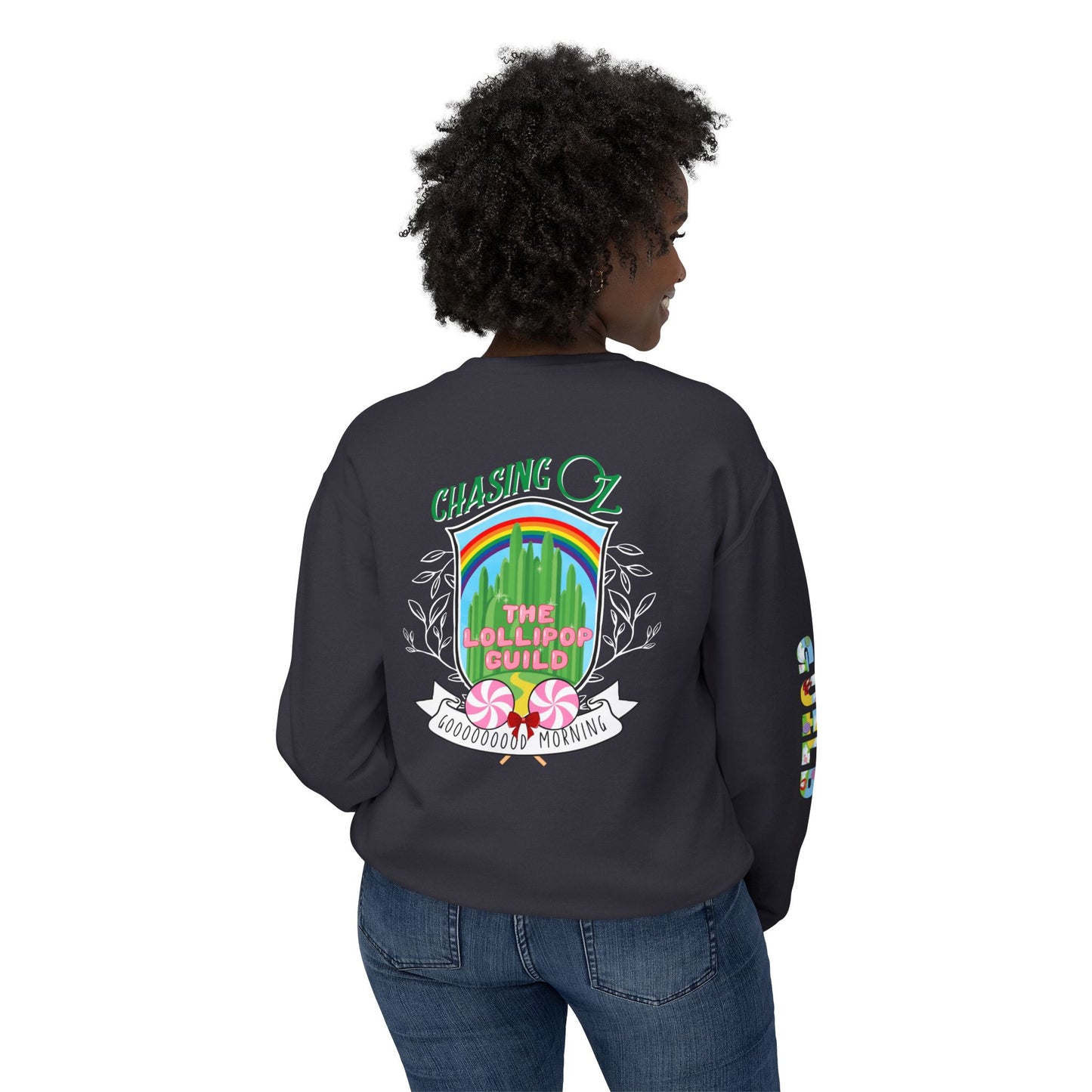 Lollipop Guild Logo on the Back - Unisex Crewneck Sweatshirt