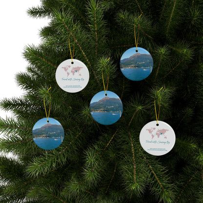 Lake Como by Chasing Oz - Double-sided Ceramic Ornaments