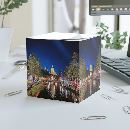 Amsterdam at Night - Note Cube