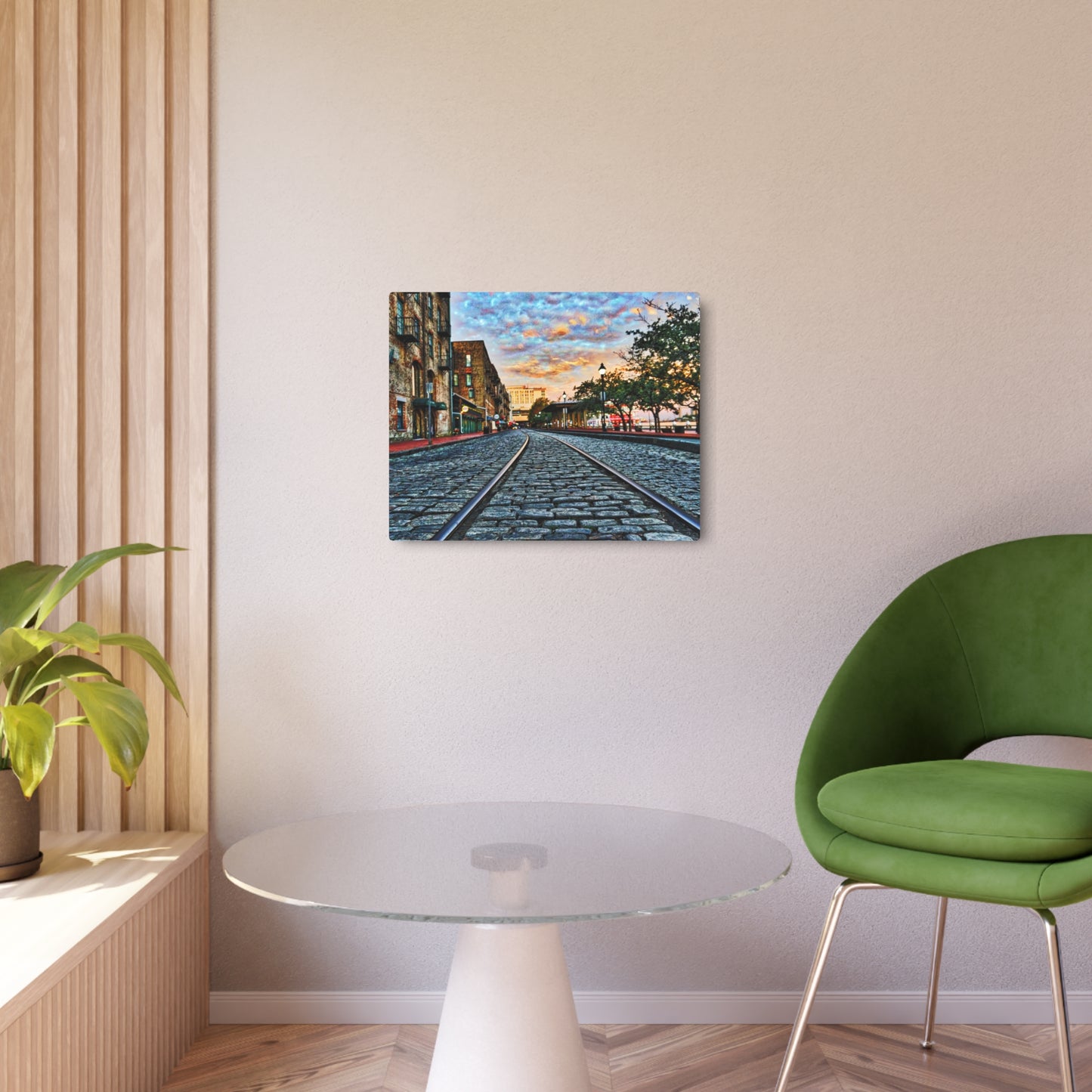 Historic River Street Sunrise - Metal Art Print