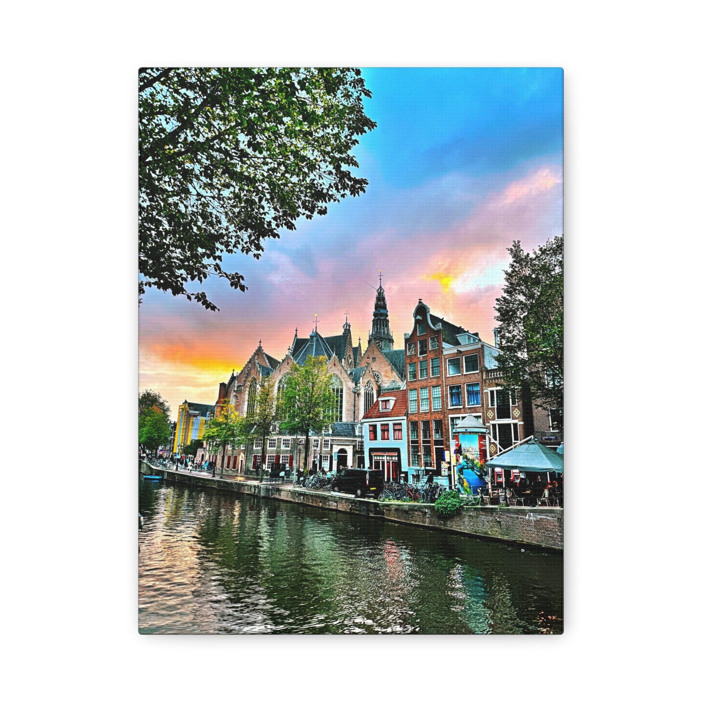 Amsterdam Sunset by Chasing Oz - Stretched Canvas Print