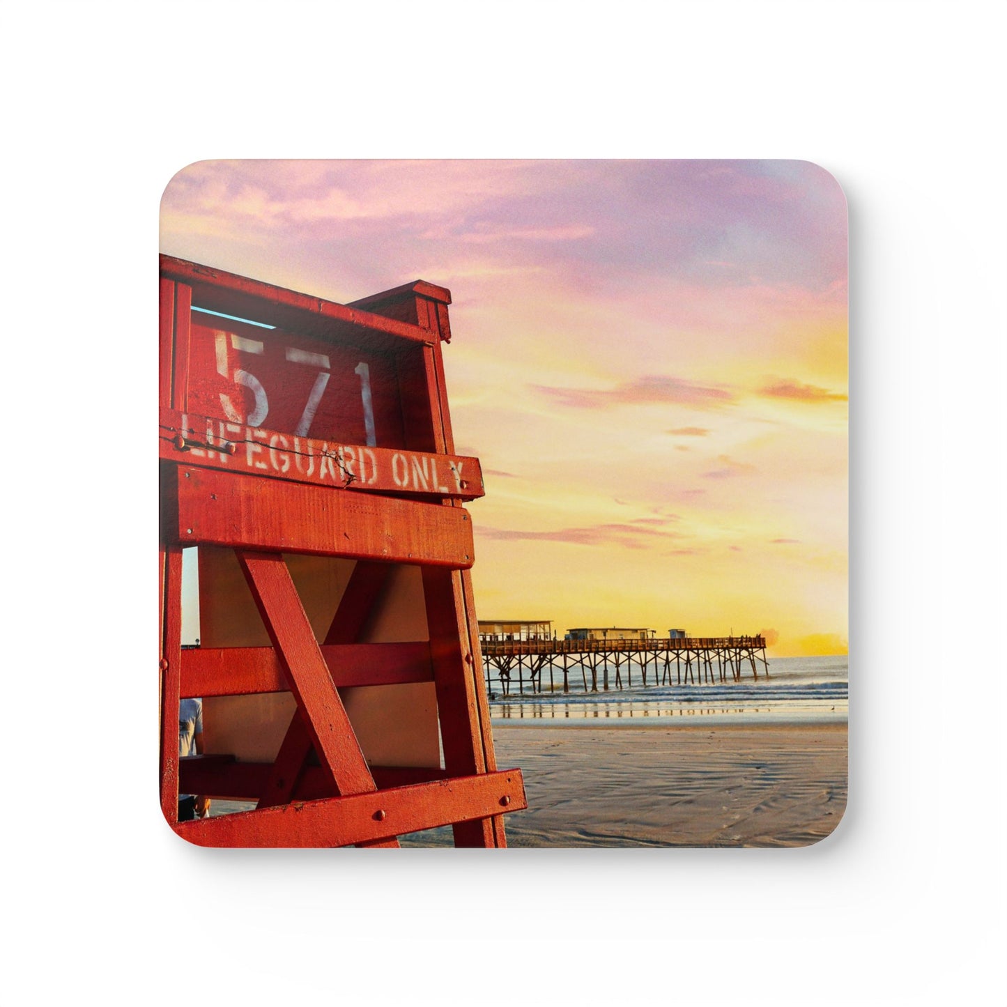 Daytona Beach Sunrise by Chasing Oz - Cork Coaster Set (of 4)