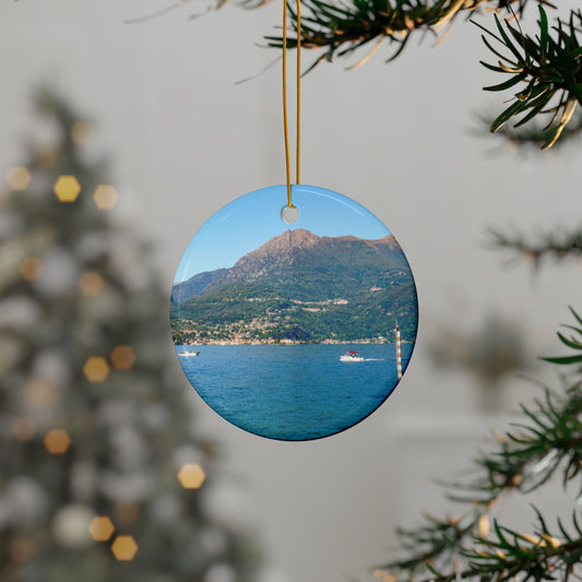 Lake Como by Chasing Oz - Double-sided Ceramic Ornaments