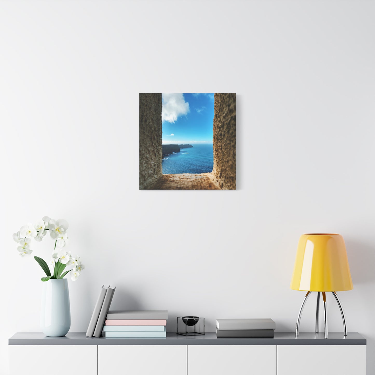 Cliffs of Moher Ireland Coastal Window View - Stretched Canvas Print (1.25")