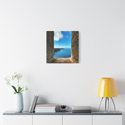 Cliffs of Moher Ireland Coastal Window View - Stretched Canvas Print (1.25")
