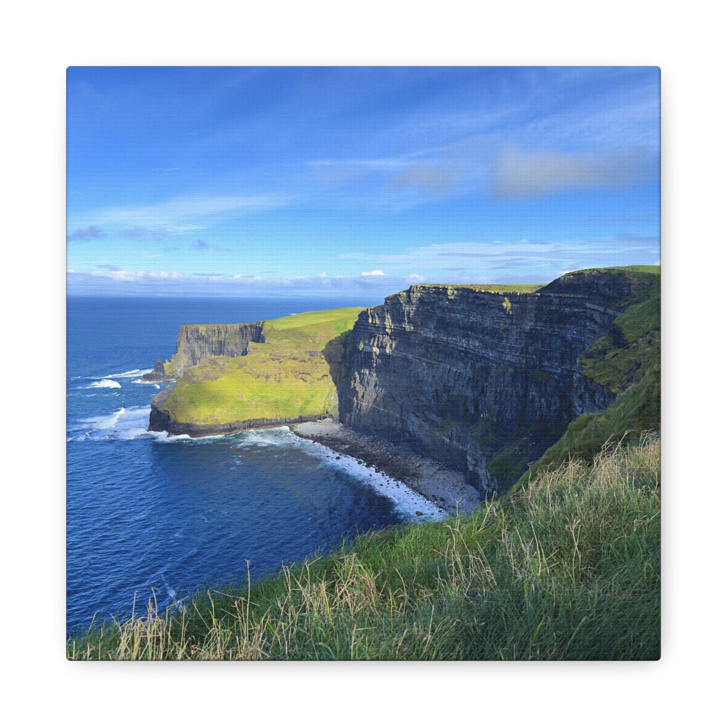 Cliffs of Moher Coastal Scene - Matte Stretched Canvas Print (1.25")