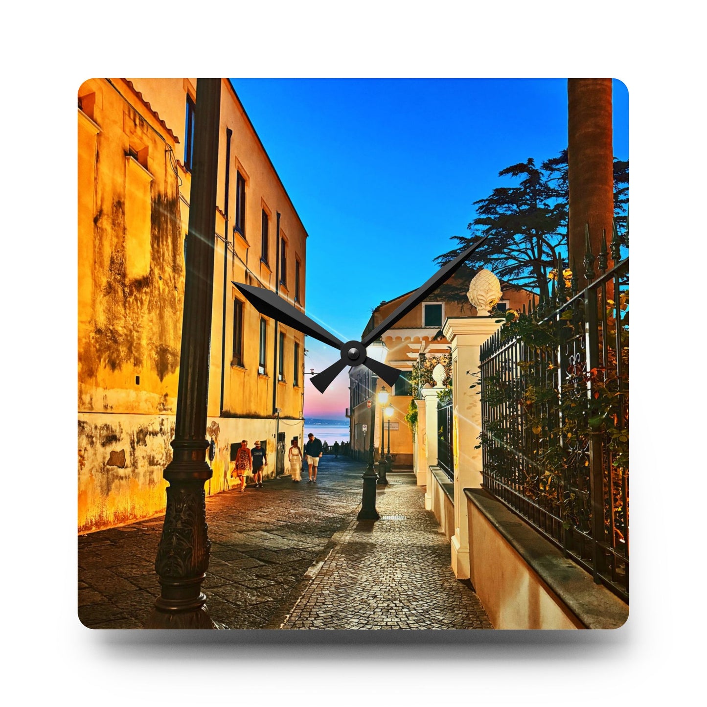 Sorrento Nights - Acrylic Wall Clock
