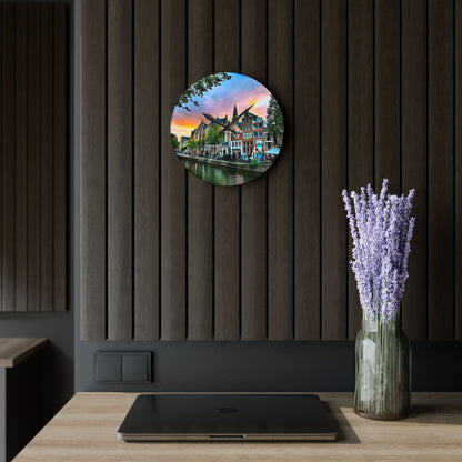 Wall Clock - Amsterdam Sunset Photography by Chasing Oz