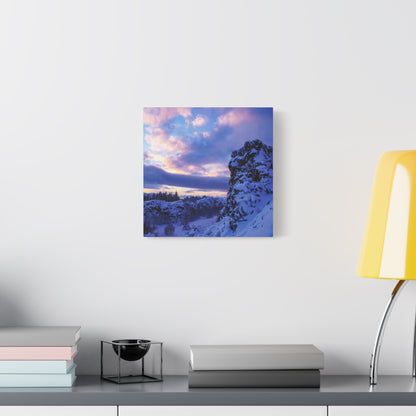 Icelandic Sunrise by Chasing Oz - Stretched Canvas Print