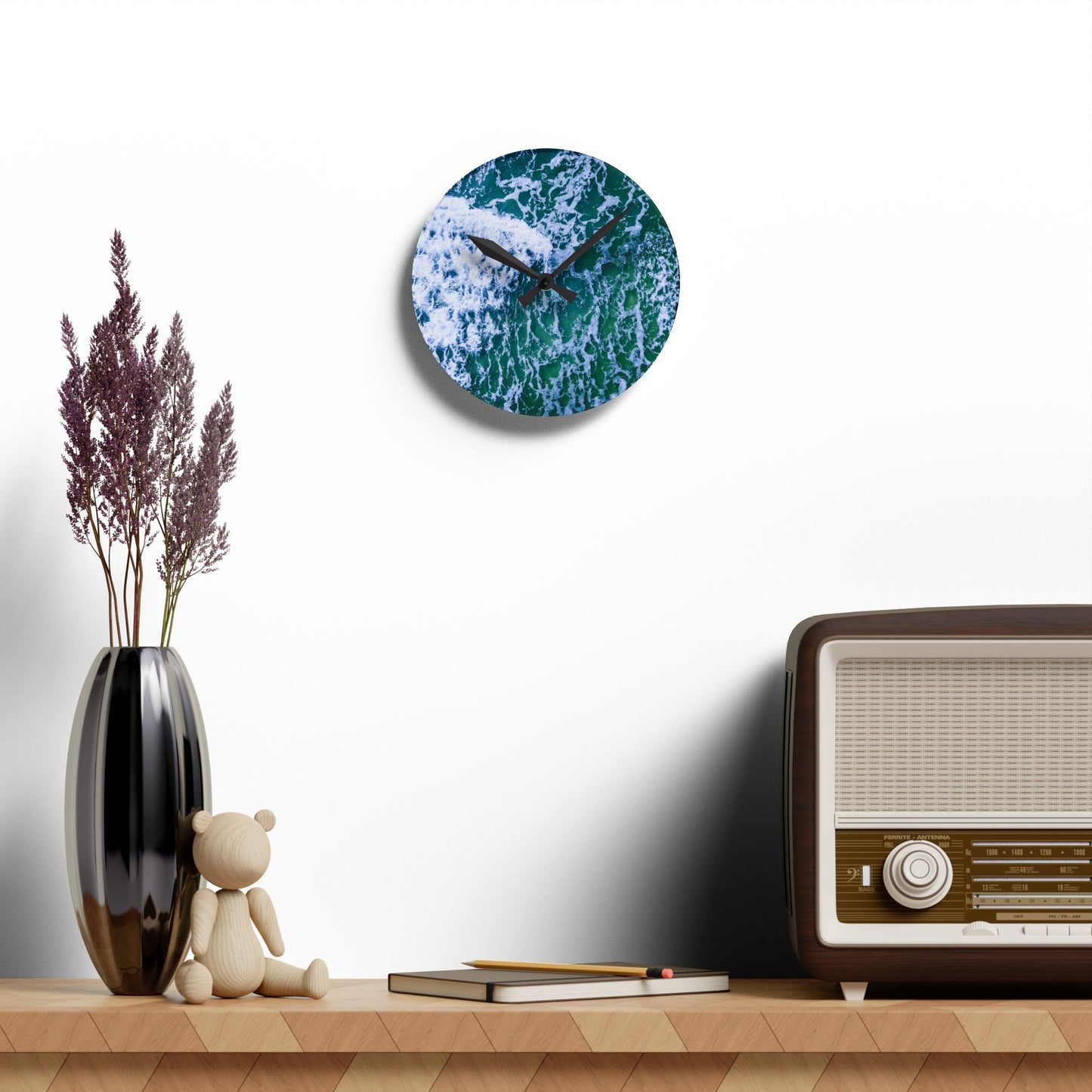 Chasing Oz Art Atlantic Overlook Acrylic Wall Clock