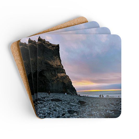 Icelandic Black Sand Beach Sunrise - Coasters (Set of 4)
