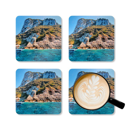 Capri Coast by Chasing Oz - Cork Coaster Set ( of 4)