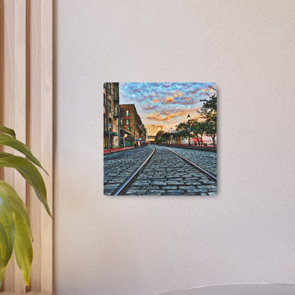 Historic River Street Sunrise - Metal Art Print
