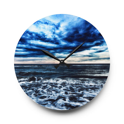 Chasing Oz Art Stormy Sunset Acrylic Wall Clock