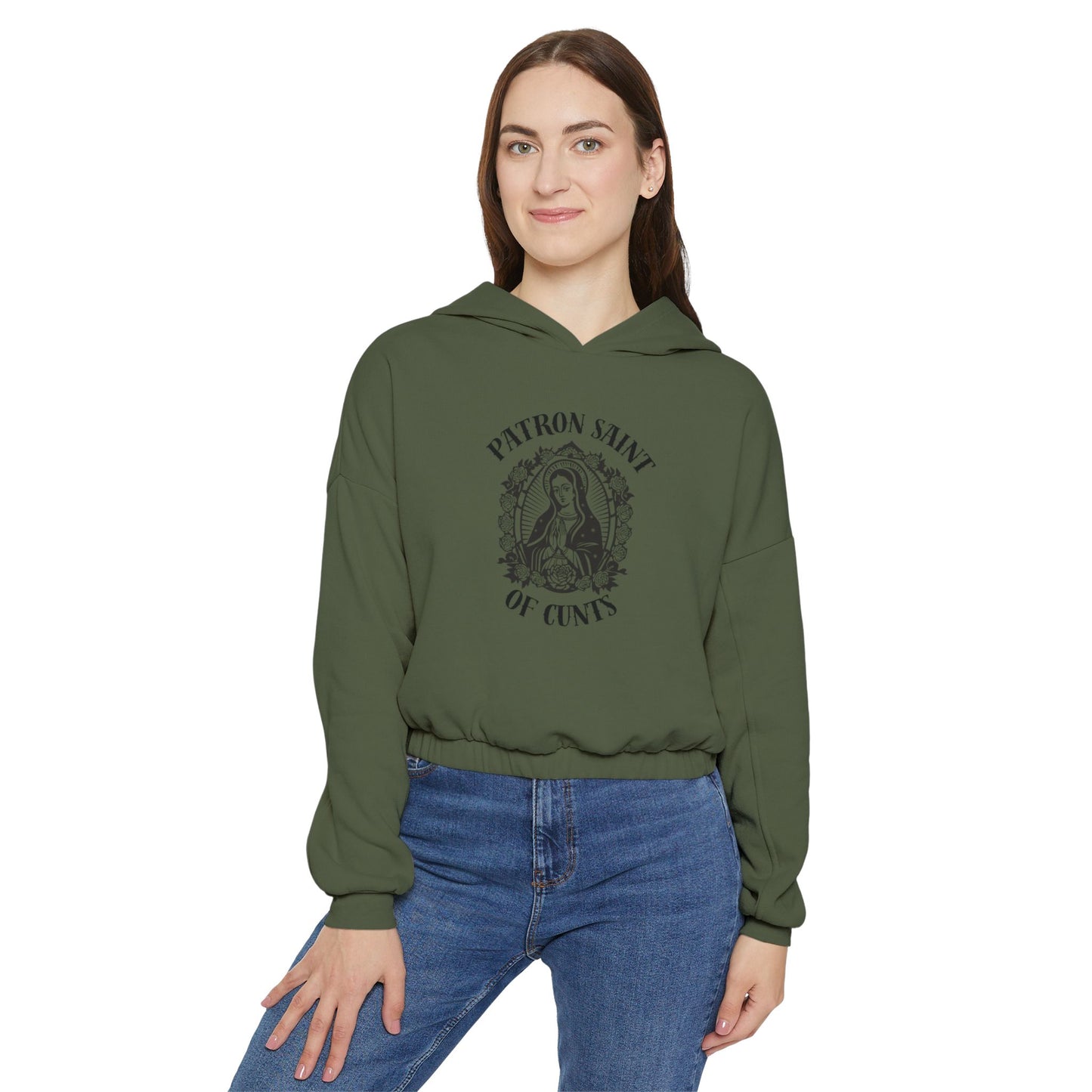 Patron Saint of Cunts - Cinched Bottom Hoodie