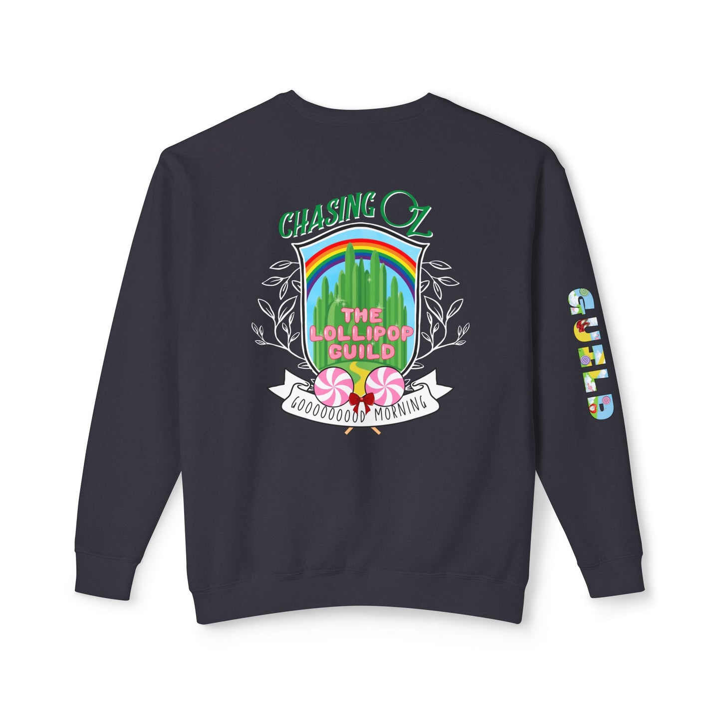 Lollipop Guild Logo on the Back - Unisex Crewneck Sweatshirt