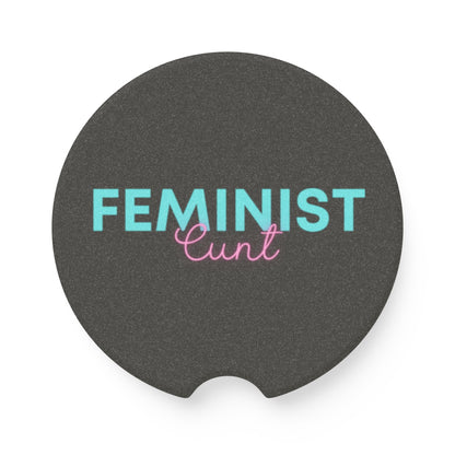 Feminist Cnt - Soapstone Car Coaster