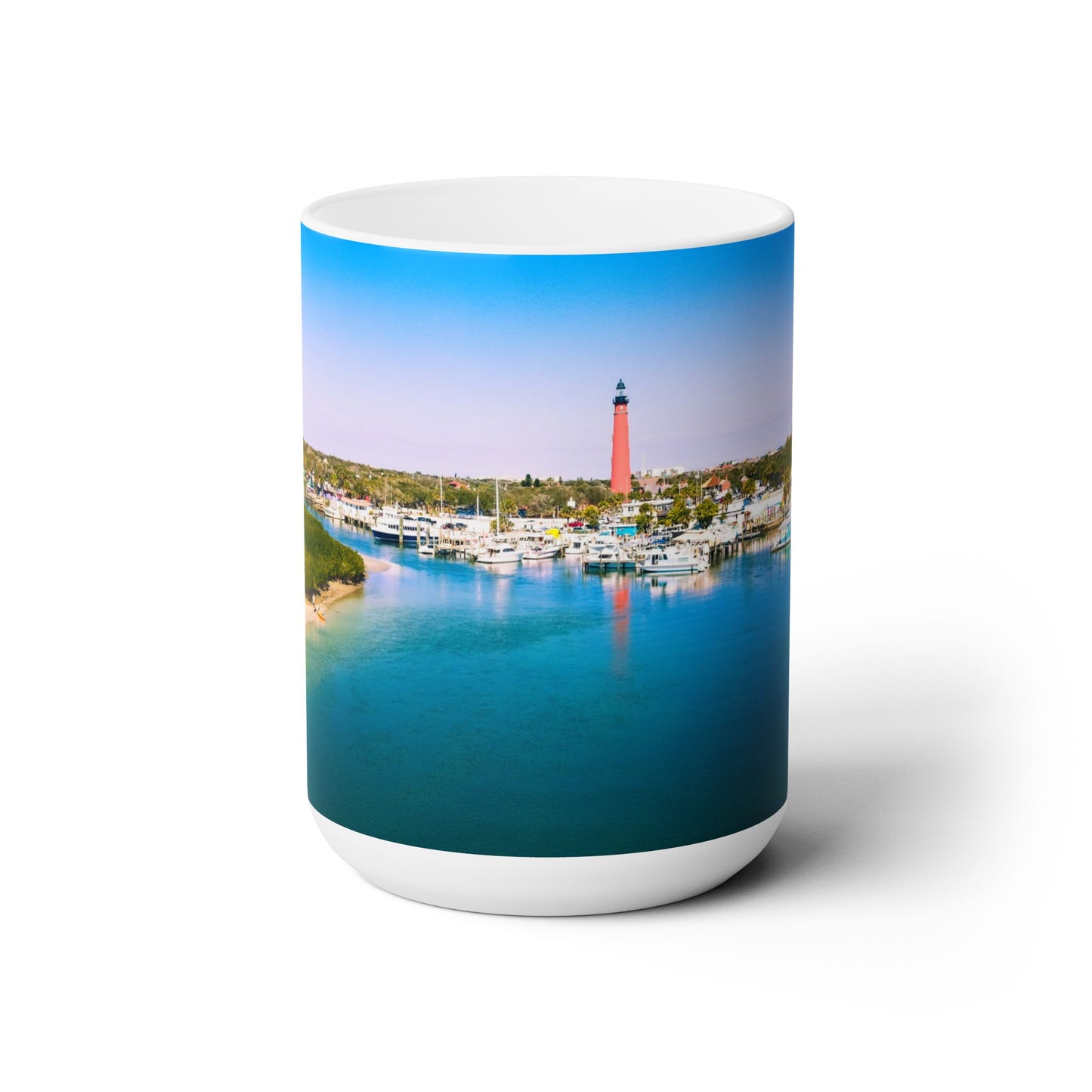 Chasing Oz Art Ponce Inlet, Florida Lighthouse - Ceramic Mug 15oz