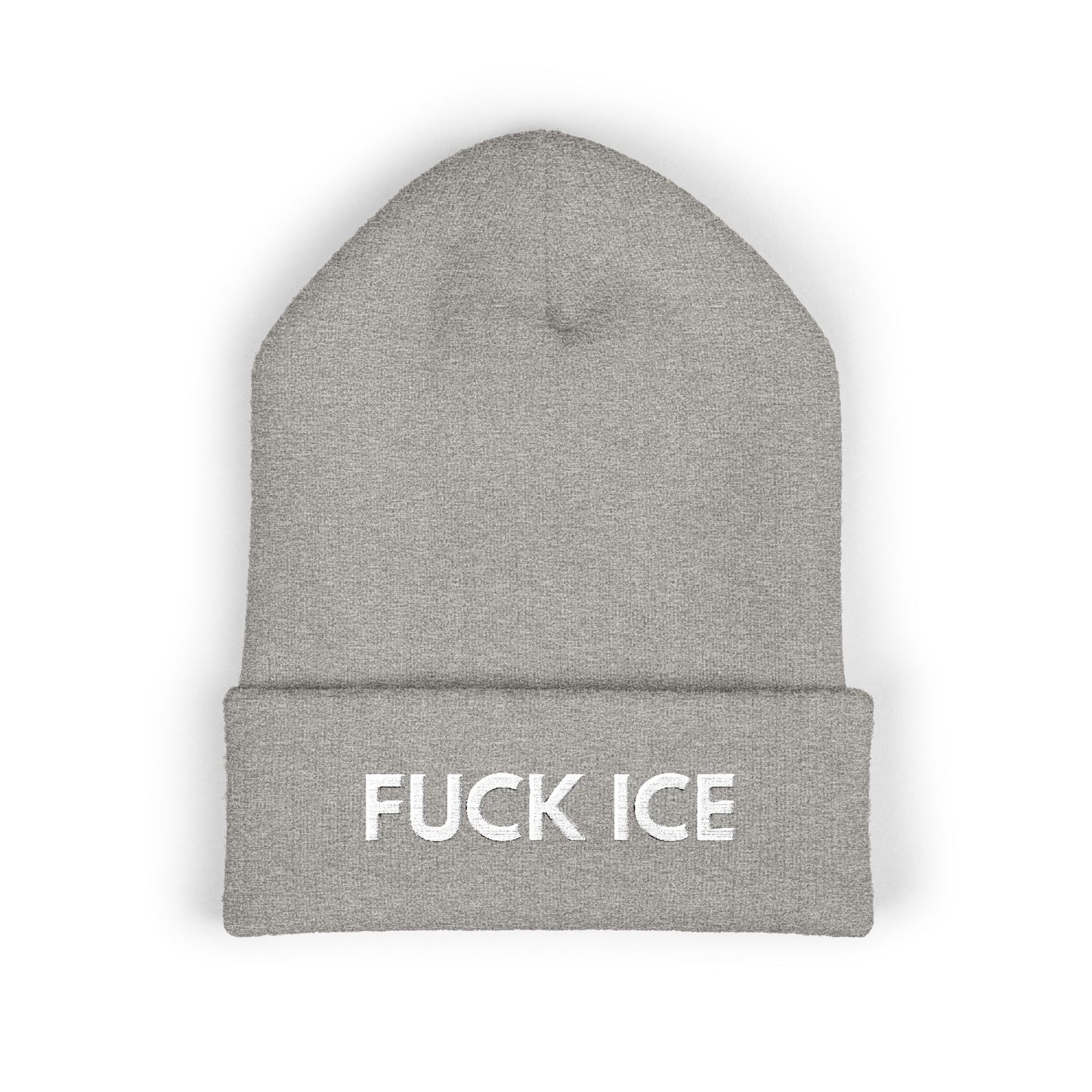 FUCK ICE - Embroidered Cuffed Beanie