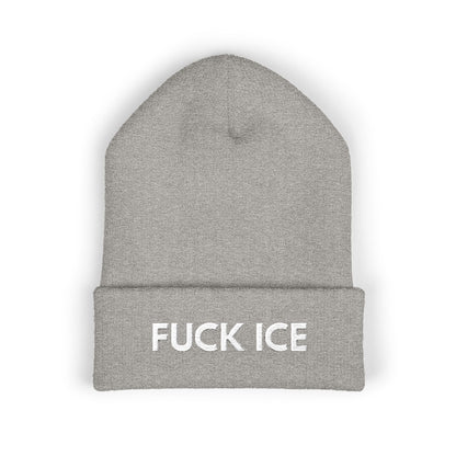FUCK ICE - Embroidered Cuffed Beanie