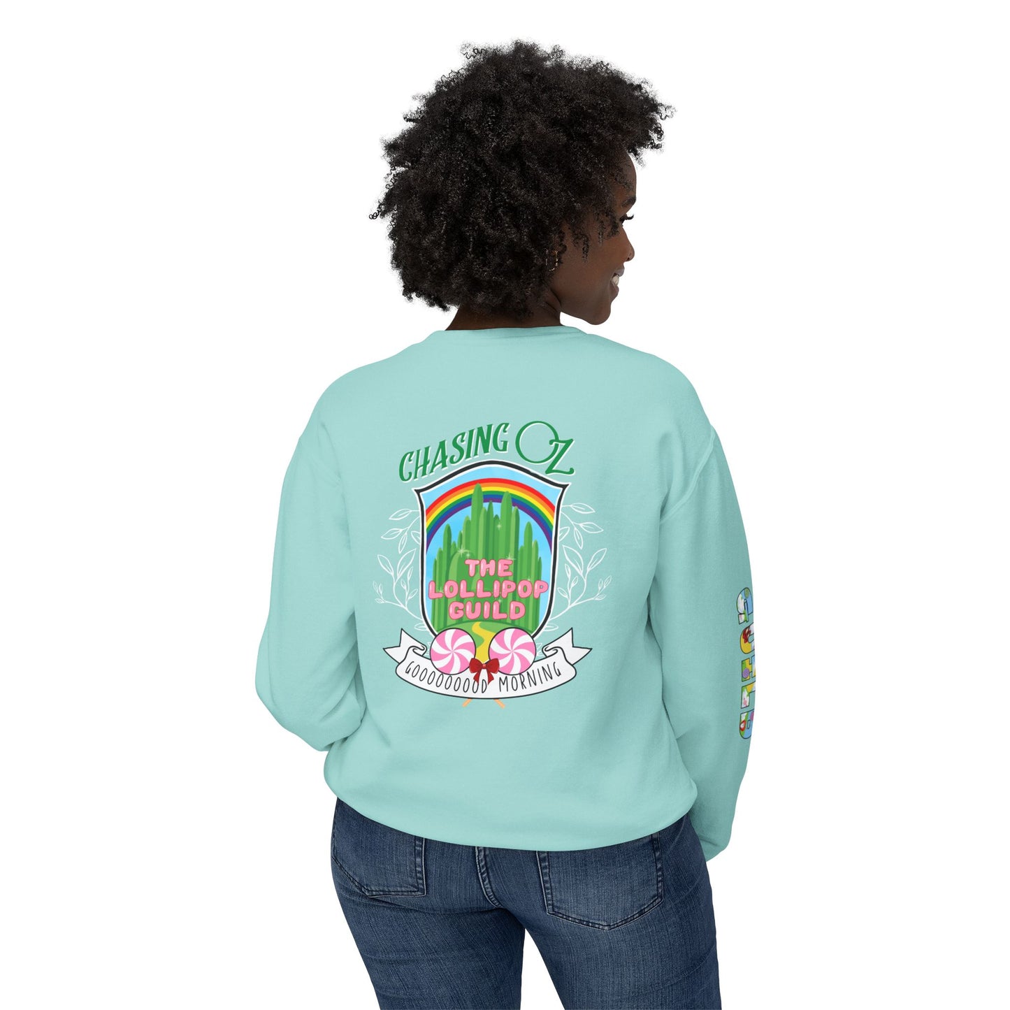 Lollipop Guild Logo on the Back - Unisex Crewneck Sweatshirt