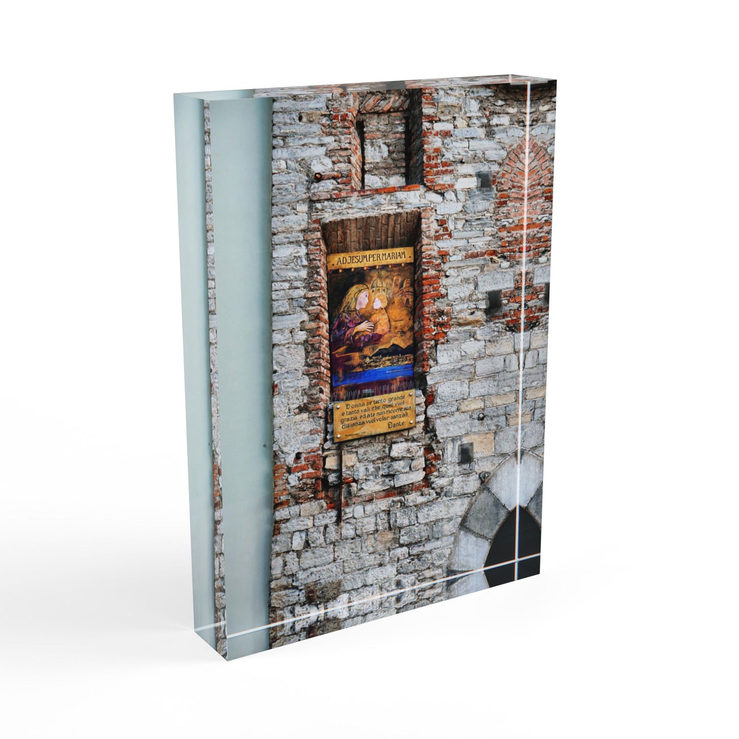 Chasing Oz Art Lake Como Brick Abstract Acrylic Photo Block