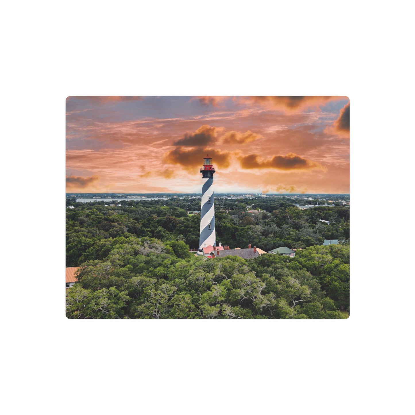 Chasing Oz Art St. Augustine Lighthouse Sunset - Metal Art Sign