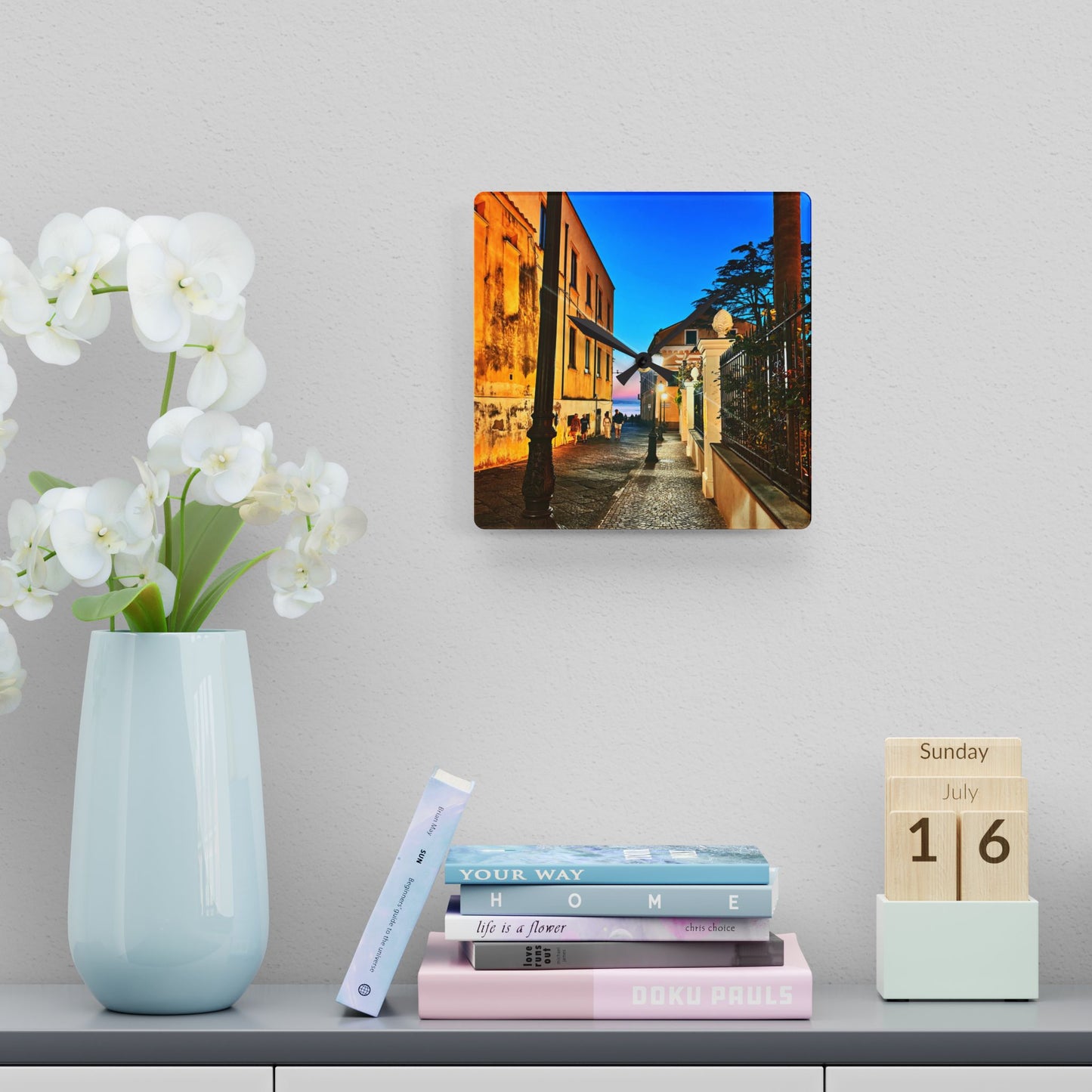 Sorrento Nights - Acrylic Wall Clock