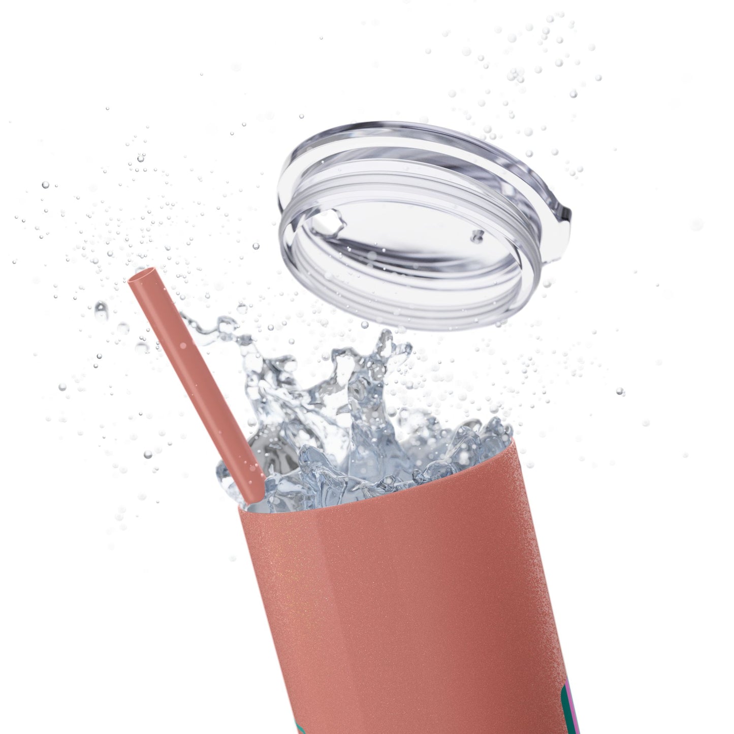 Travel with Chasing Oz Skinny Tumbler with Straw, 20oz