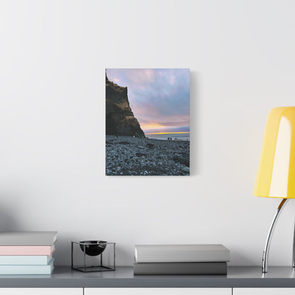 Black Sand Beach Sunrise - Stretched Matte Canvas (1.25")