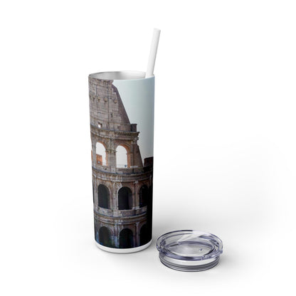 Chasing Oz Art Rome Coliseum - Skinny Tumbler with Straw, 20oz