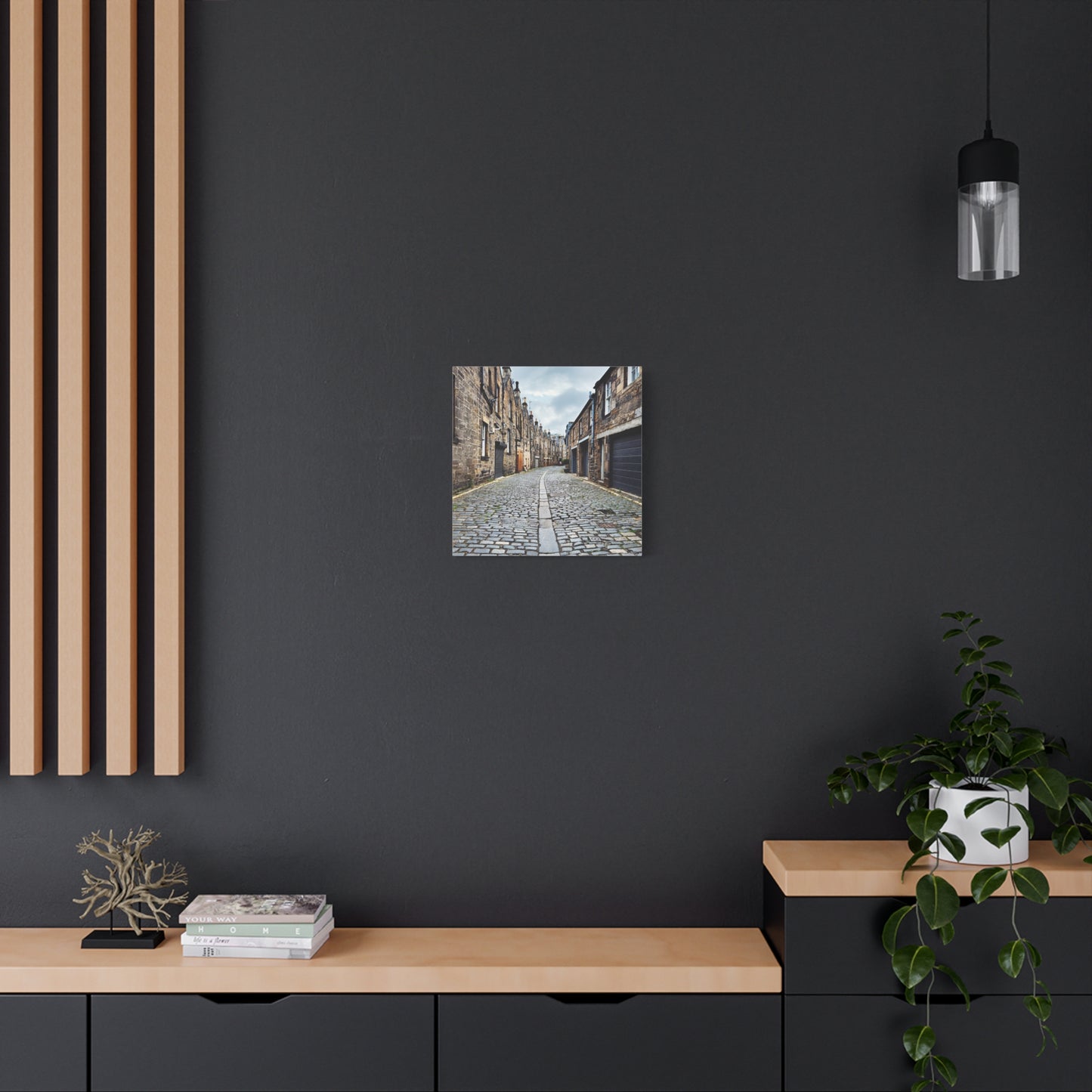 Scotland Cobblestone Alley - Stretch Matte Canvas (1.25")
