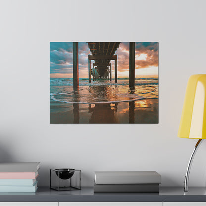 Pier Sunrise Florida Matte Stretched Canvas 0.75"