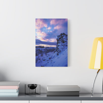 Icelandic Sunrise by Chasing Oz - Stretched Canvas Print