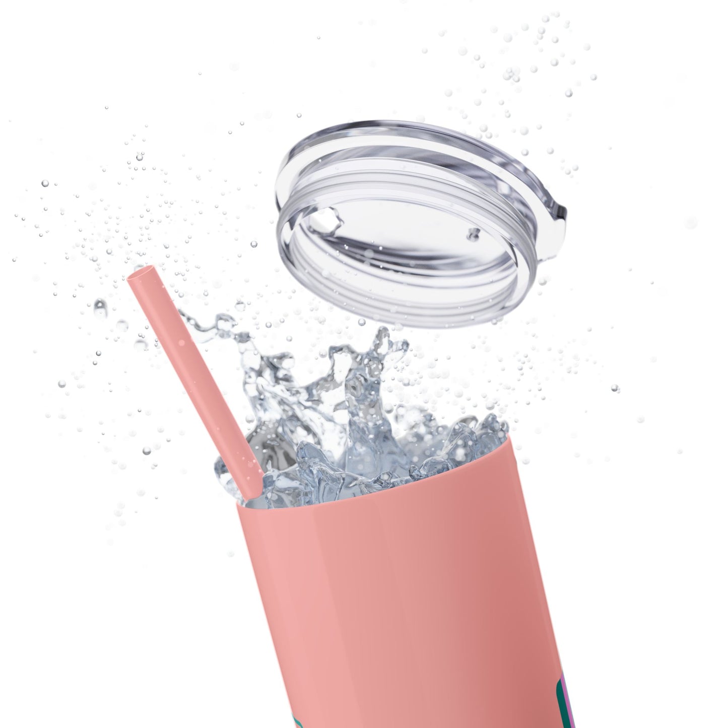 Travel with Chasing Oz Skinny Tumbler with Straw, 20oz