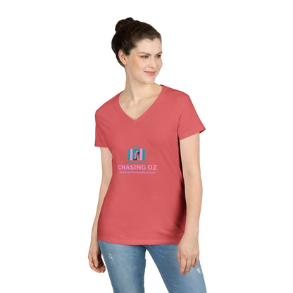 Travel with Chasing Oz - Ladies' V-Neck T-Shirt