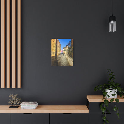 Amalfi Coast Nights Sunset Coastal Alley - Matte Canvas Print (1.25")