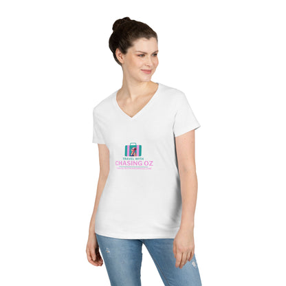 Travel with Chasing Oz - Ladies' V-Neck T-Shirt