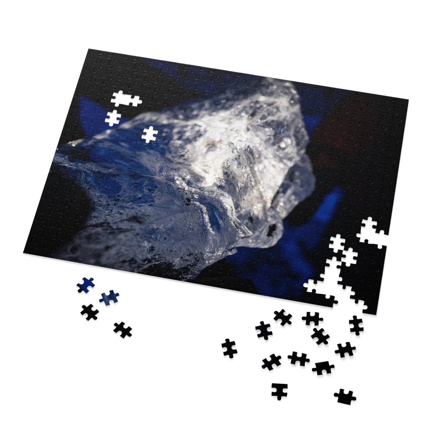 Iceland Diamond Ice Jigsaw Puzzle with Tin