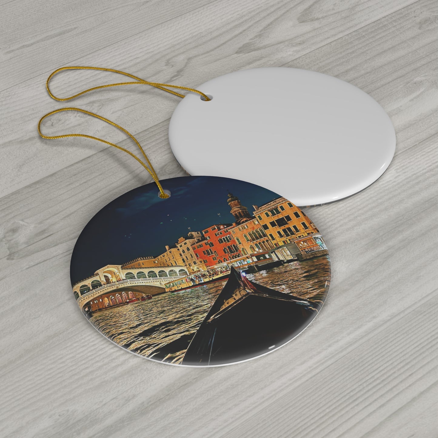 Chasing Oz Rialto Bridge Venice - Ceramic Ornament