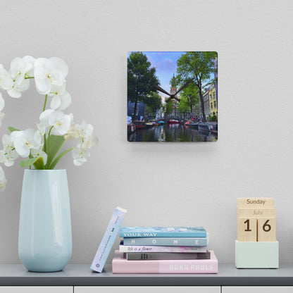 Amsterdam at Sundown - Acrylic Wall Clock