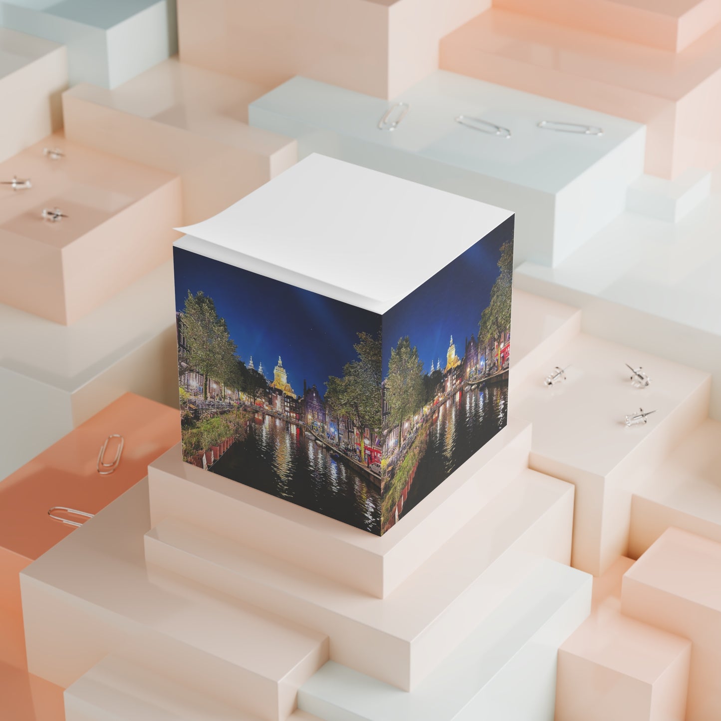 Amsterdam Evening Canal Views -  Note Cube