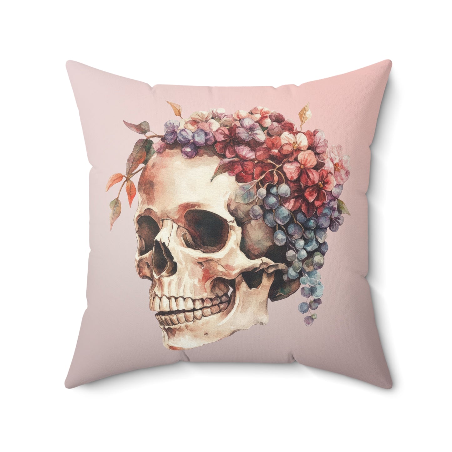 Floral Skull - Decorative Pillow