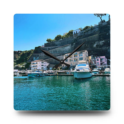 Capri Harbor - Acrylic Wall Clock